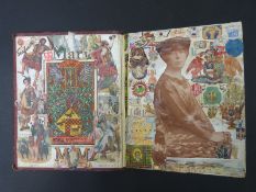 A leather bound Victorian and early 20th century scrap album of Scottish interest possibly relating