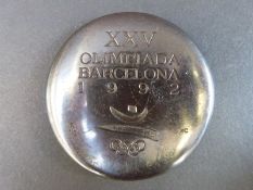 A 1992 Barcelona Olympics participant's medal,