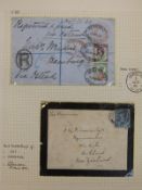 A selection of 13 GB surface printed stamps on cover or loose album pages.
