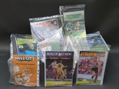 Over 200 mainly Manchester United away game football programmes dating from the 1960's onwards