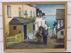 Jean Seymour, Clovelly, North Devon oil on board,