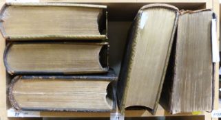 A collection of five Victorian family Bibles (King James Version) published by the British and