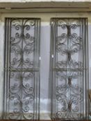 Four blacksmith made panels (53 x 152cm)