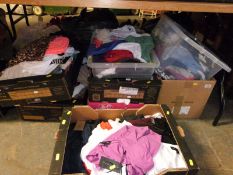 Eight boxes of knitwear, tops, bodysuits etc some with Next, River Island,