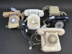 Five vintage/ retro telephones to include 1977 Silver Jubilee,