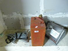 A retro 1000W floodlight, scythe,