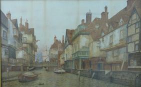 J L Stewart watercolour 'The Dip, Bristol' (though suggested to be Jacob's Island,