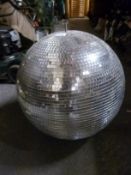 A mirror disco ball,