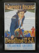 Thirteen framed vintage film posters to include Laurence Olivier, Humphrey Bogart, Marylin Monroe,