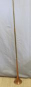 A copper and brass hunting horn