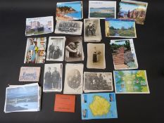 A collection of over 90 largely WWI postcards, many of sailors, some of ships,