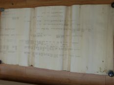 A 19th century family tree having entries dating back to circa 1500 together with two maps showing
