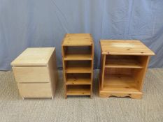 A pine shelf unit,
