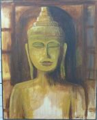 Milli oil on canvas Buddha signed and dated 2004 lower right (100x80cm)