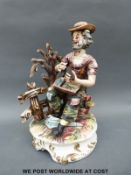 Three Capodimonte figures, two with Naples mark.