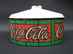 A vintage Coca-Cola advertising lamp shade,