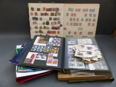 A collection of stamps, mainly British, including four Victorian Penny Reds,