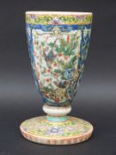 A Chinese 19th/20th century enamelled vase with bird decoration,
