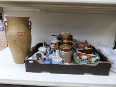 A collection of mixed ceramics to include Wedgwood Peter Rabbit bowl, Poole, Rouen, Beswick vase,