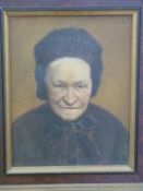 19thC Continental School oil on canvas of a lady 38x30cm