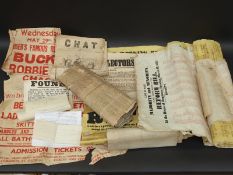 A quantity of 19th century political posters, ephemera etc.