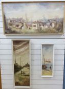 Three oils of Middle Eastern scenes signed possibly Aquilay