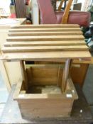 A wooden garden wishing well,