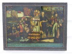 After W B Walker 19thC reverse painting on glass 