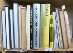 A sundry selection of books about posters to include The Glasgow Style, Charles Rennie Mackintosh,