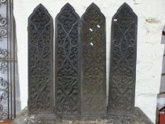 A carved folding screen,