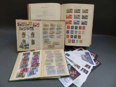 Three boxes of sundry albums, stockbooks etc, including Windsor GB album with early issues,