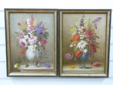 A pair of 19thC still life oil on canvas each signed possibly Corchon D Laver left, one dated 98,