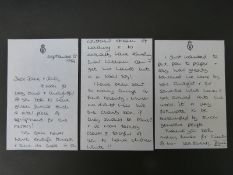 Two facsimile letters from HRH Princess Diana,