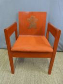 Investiture chair for The Investiture of Prince Charles as Prince of Wales at Caernarfon Castle