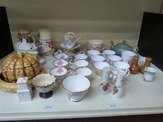 A quantity of teaware etc to include Royal Stafford, Denby teapot, Royal Worcester etc.
