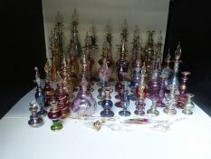 A collection of glass perfume bottles