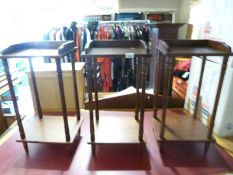 Three galleried stands or bedside unit