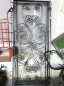 Four hinged ornate screen/gates (82 x 195cm)