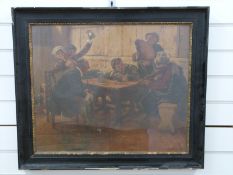 Claus Meyer, framed print of musicians in a tavern,
