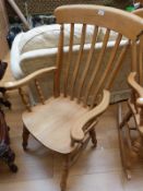 A beech Windsor chair