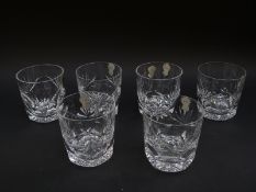 A set of six Waterford Crystal tumblers in Ashling pattern, 8.