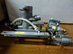 Two glow engines to suit radio control model boats both by OPS,