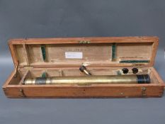 A boxed brass Ministry marked WWI gun sight marked Ottoway & Co 1910