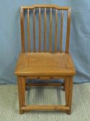 A Chinese elm desk/dressing table and chair (W114 x D58 x H83cm)