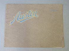 A mid 1920's Austin Export vintage car brochure