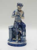 Kevin Francis / Peggy Davies Ceramics figure of Pan in blue colourway