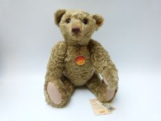 Steiff Original Classic teddy bear 4285, with gold colour mohair, button to ear and tags, 40cm tall,