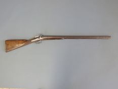 David Nixon of Newark 20 bore side by side muzzle loading percussion hammer action sporting gun