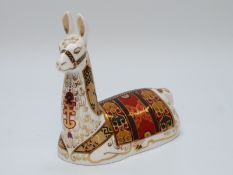 Royal Crown Derby Llama with gold stopper