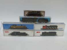 Seven Kato and Atlas N gauge American railway locomotives,